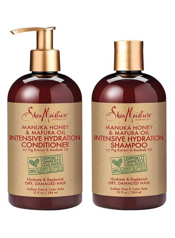 

Shea Moisture Intensive Hydration Shampoo and Conditioner Set, 2 Pieces x 384ml