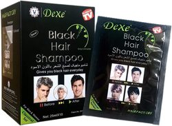 Woya Instant Hair Dye Shampoo, 10 x 25ml, Black
