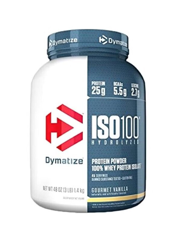 

Dymatize ISO 100 Hydrolyzed Protein Powder, 1.4 Kg, Gourmet Vanilla