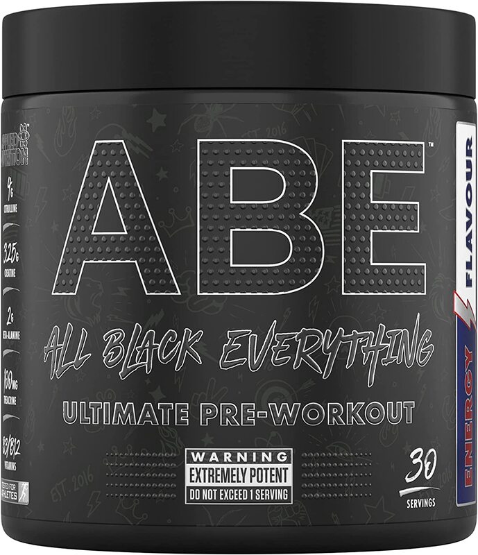 Applied Nutrition Abe All Black Everything Pre Workout Powder Energy, 315 gm, Energy Flavour