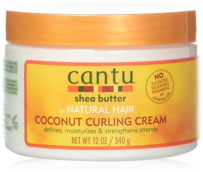 

Cantu Natural Hair Coconut Curling Cream Jar for Curly Hair, 2 x 340g