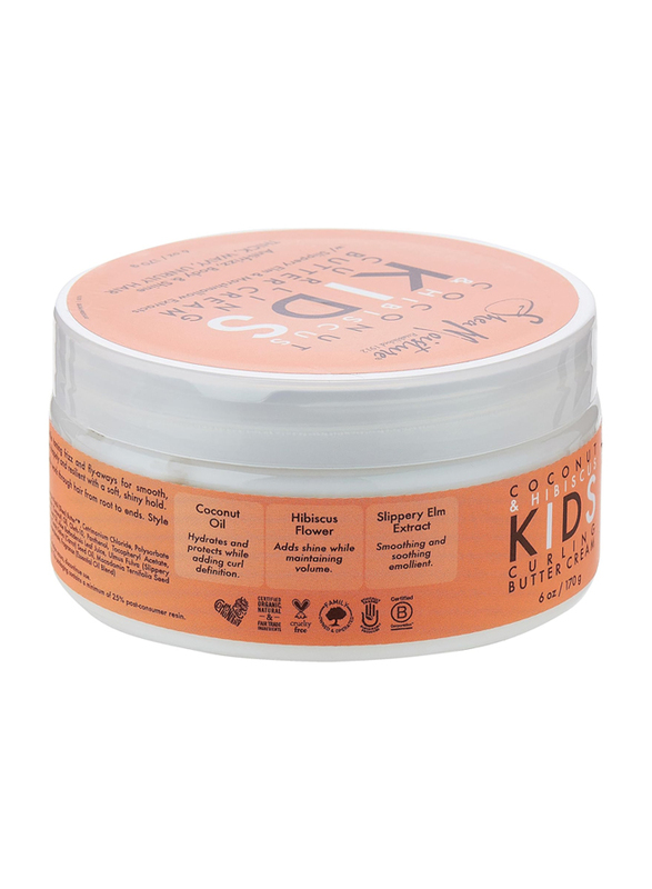 Shea Moisture Coconut & Hibiscus Kids Curling Butter Cream for All Hair Types, 2 x 6oz