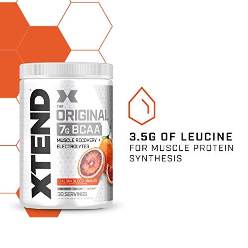 Scivation Xtend Original 7g BCAA Muscle Recovery + Electrolytes Dietary Supplement, 30 Servings, Italian Blood Orange