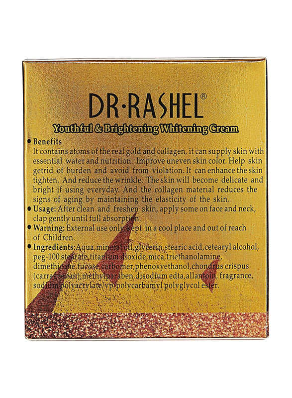 Dr. Rashel 24K Youthful & Brightening Whitening Cream with Real Gold Atoms & Collagen, 30ml