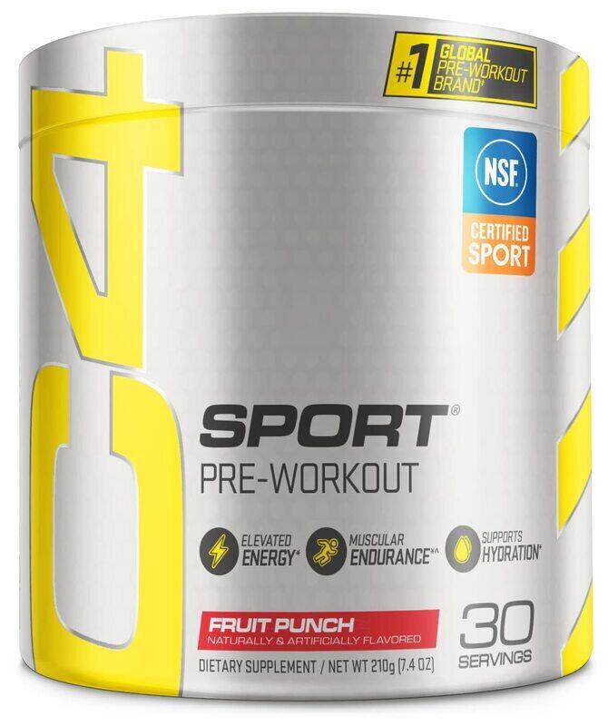 

Cellucor C4 Sport Pre Workout Powder Supplement, 210g, Fruit Punch