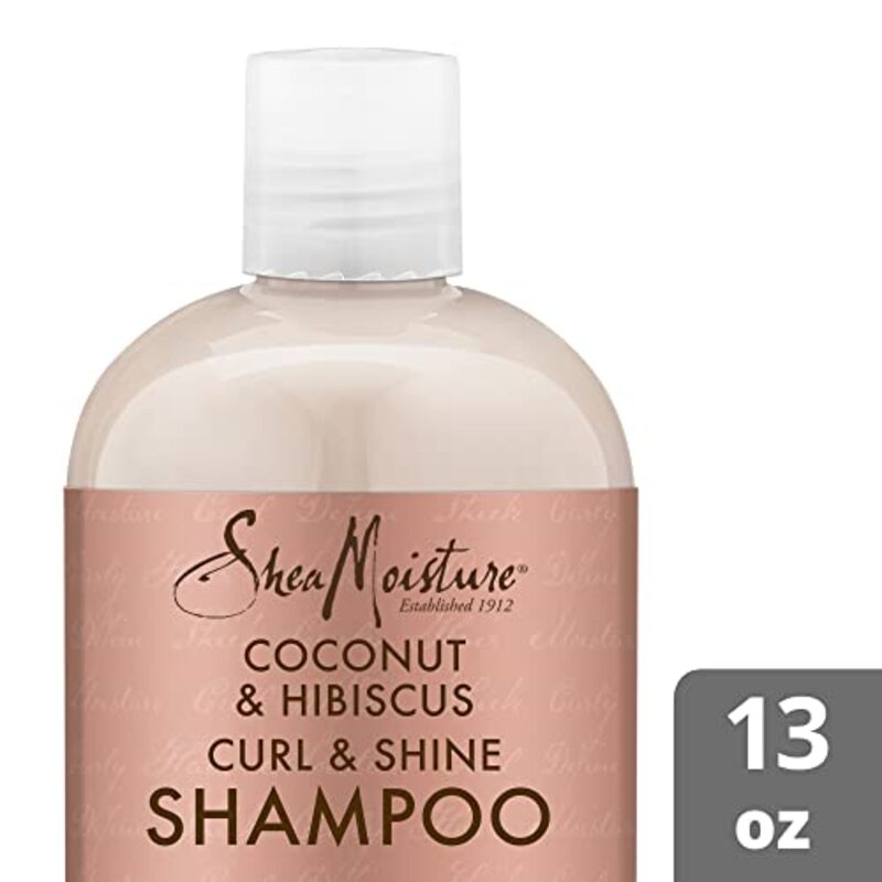 Shea Moisture Coconut & Hibiscus Curl Shine Shampoo for Curly Hair, 384ml