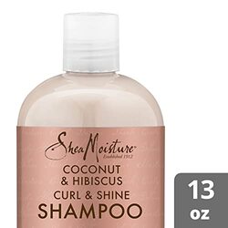 Shea Moisture Coconut & Hibiscus Curl Shine Shampoo for Curly Hair, 384ml