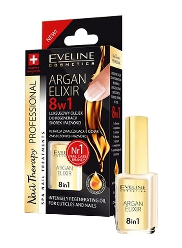 

Eveline Cosmetics 8-in-1 Nail Regeneration Elixir with Argan, Clear