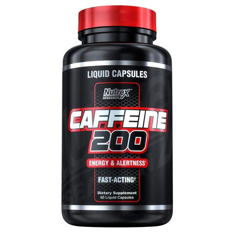 

Nutrex Research Caffeine 200 Fast Acting Energy & Alertness, 60 Capsules