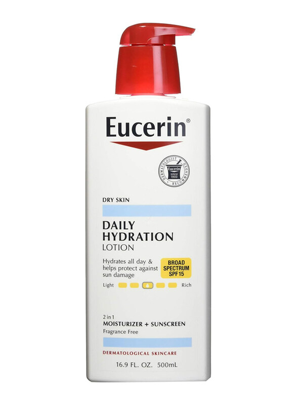 

Eucerin Daily Hydration Moisturizer & Sunscreen Lotion SPF 15, 500ml