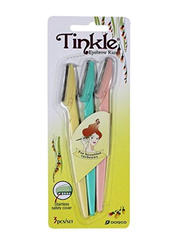 Dorco Tinkle Eyebrow Razor Kit, 3 Pieces, Multicolour