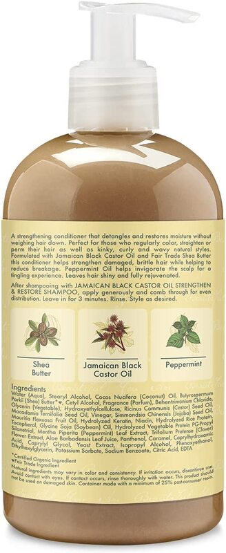 Shea Moisture Jamaican Black Castor Oil Silicones Restore Conditioner, 384ml