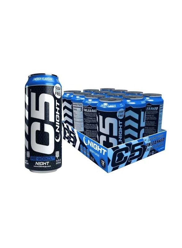 

C5 Energy Extreme Pre-Workout Energy Drink, Sugar Free, 12 x 473ml, Energy Night