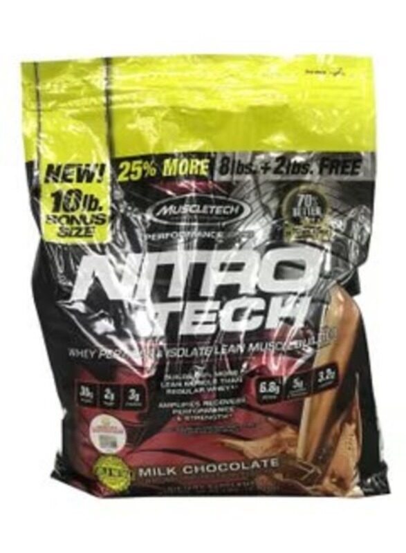 

Muscletech Nitro Tech Whey Isolate + Lean Muscle Builder Protein, 4.54 KG, Milk Chocolate