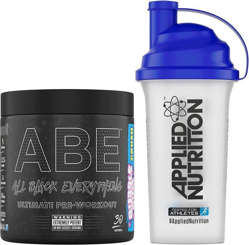

Applied Nutrition ABE Ultimate Per-Workout & Protein Shaker Set, 2-Pieces, 315 gm + 700ml, Bubblegum Crush