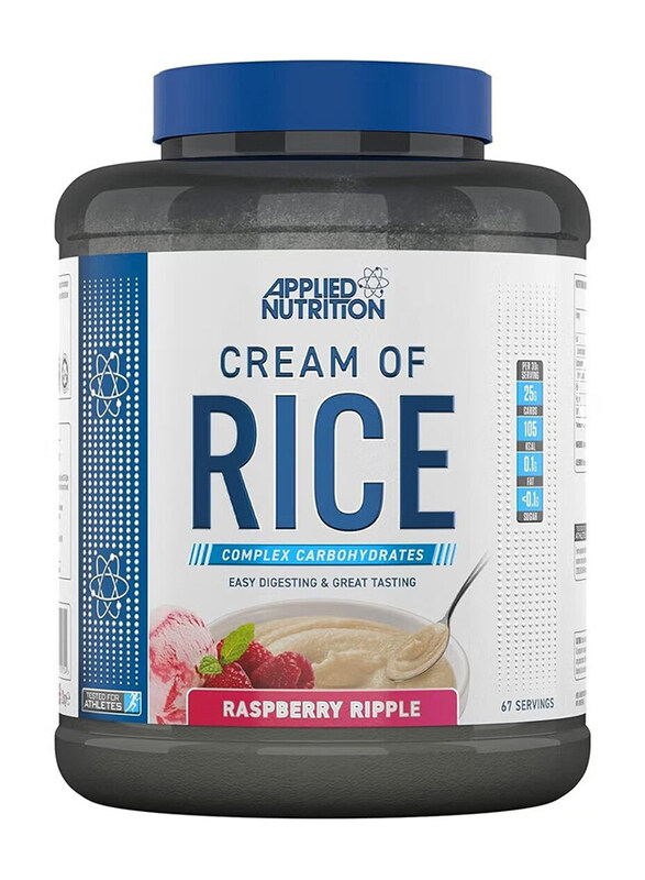 

Applied Nutrition 67-Serving Cream of Rice High Carbohydrate Supplement, 2Kg, Raspberry Ripple