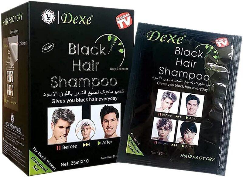 

SUPGUDER Instant Hair Dye Shampoo, 10 x 25ml, Black