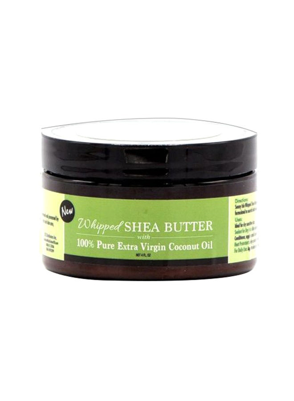 Sunny Isle Whipped Shea Butter Extra Virgin Coconut Oil for All Hair Types, 4oz