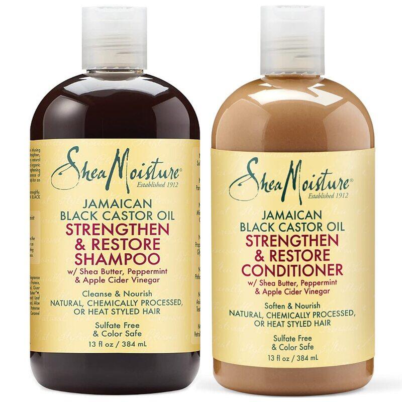 

Shea Moisture Strengthen, Grow & Restore Shampoo and Conditioner Set for Curly Hair, 2 Pieces