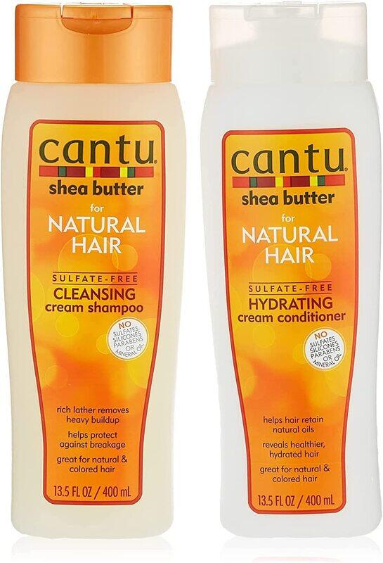 

Cantu Shea Butter Cleansing Shampoo + Hydrating Conditioner, 400ml