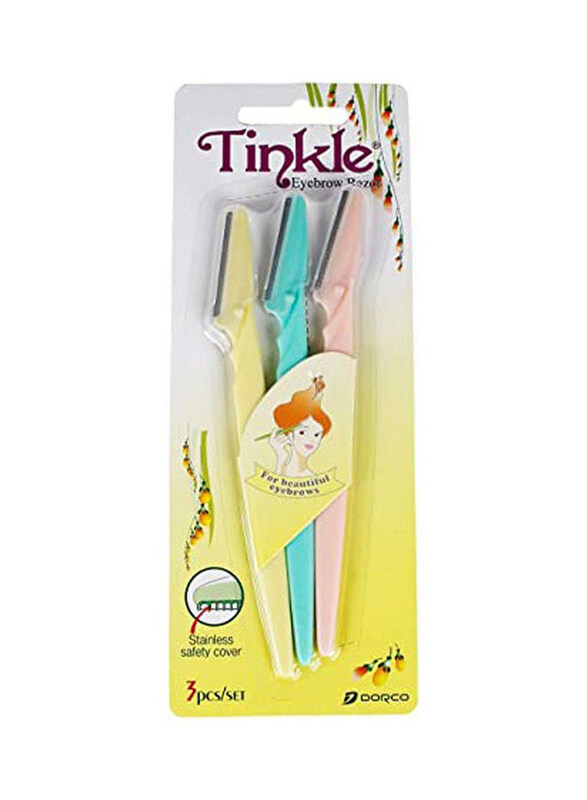 

Dorco Tinkle Eyebrow Shaper Razor Set, 3 Pieces, Multicolour