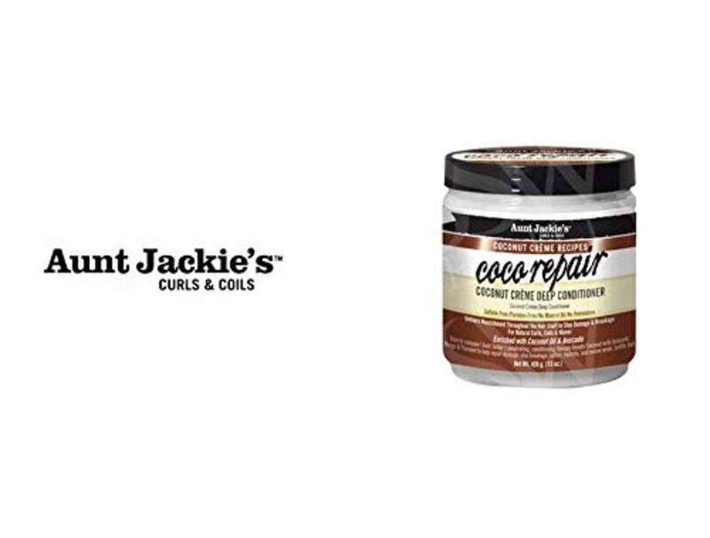 

Aunt Jackie's Coco Repair Coconut Creme Deep Conditioner For Damage and Breakage Hair, 9oz