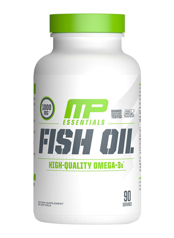 

MusclePharm Essentials Omega-3 Fish Oil, 1000mg, 90 Softgels, Unflavored