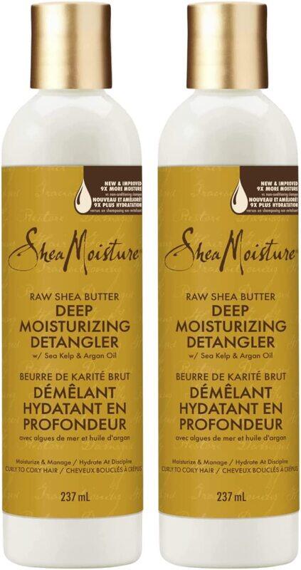 

Shea Moisture Raw Shea Butter Extra-Moisture Detangler for Dry, Damaged Hair, 2 x 237ml