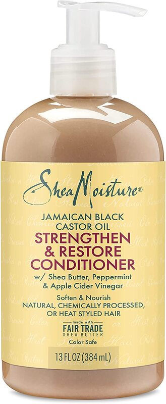 Shea Moisture Jamaican Black Castor Oil Strengthen and Restore Conditioner for Dry Hair, 13oz