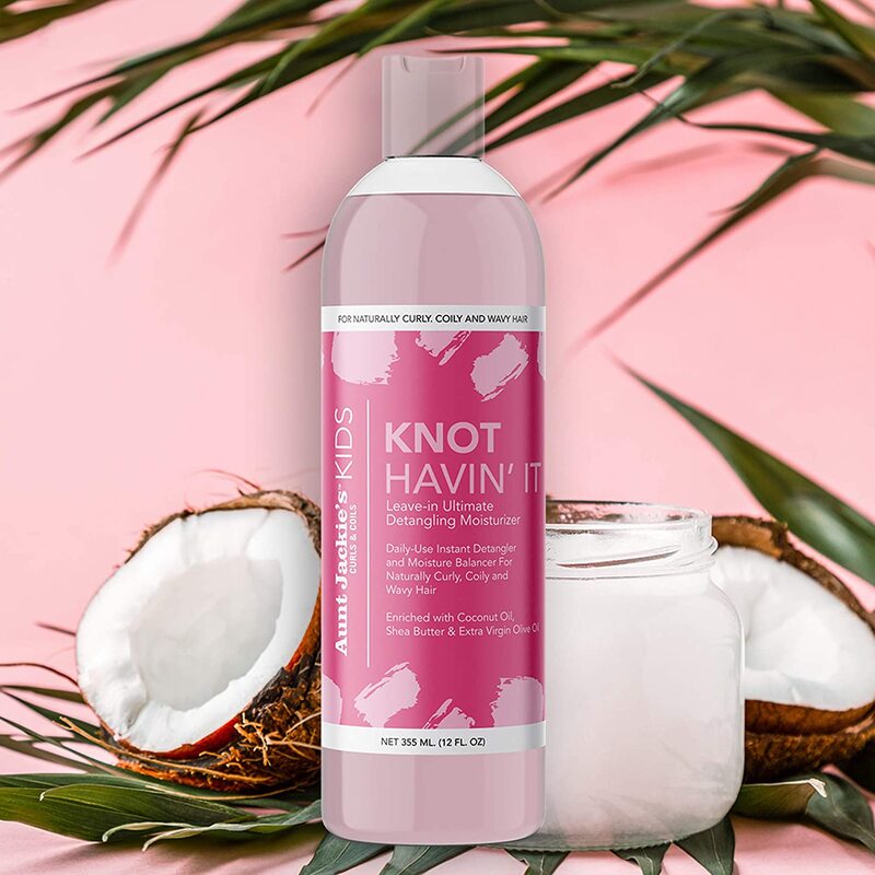 Aunt Jackie's Kids Knot Havin' It Leave-in Ultimate Detangling Moisturiser for Curly Hair, 12oz