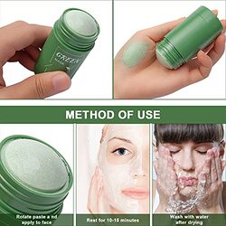 DTDR Green Tea Purifying Clay Stick Mask, 2 Pieces