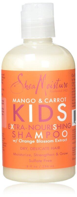

Shea Moisture Mango & Carrot Kids Extra-Nourishing Shampoo with Diva Collection Hair Brush for All Hair Types, 236ml