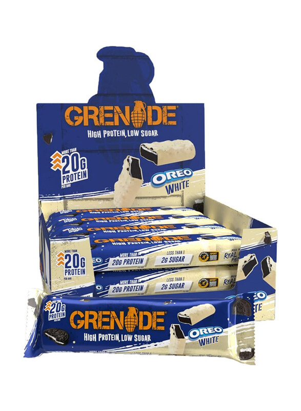 

Grenade High Protein Low Sugar Bar, 12 x 60g, Oreo White