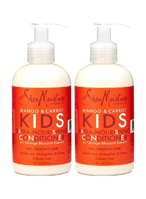 Shea Moisture Mango & Carrot Kids Extra Nourishing Conditioner, 2 x 236ml