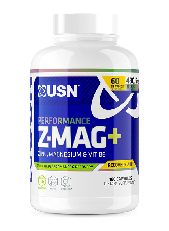 

USN Performance USA Z-Mag Dietary Supplement Endurance and Energy, 60-Servings, 180 Capsules, Unflavoured