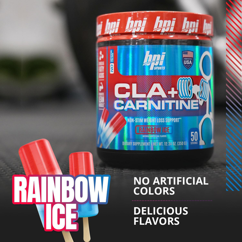 BPI Sports CLA + Carnitine, 350gm, Rainbow Ice