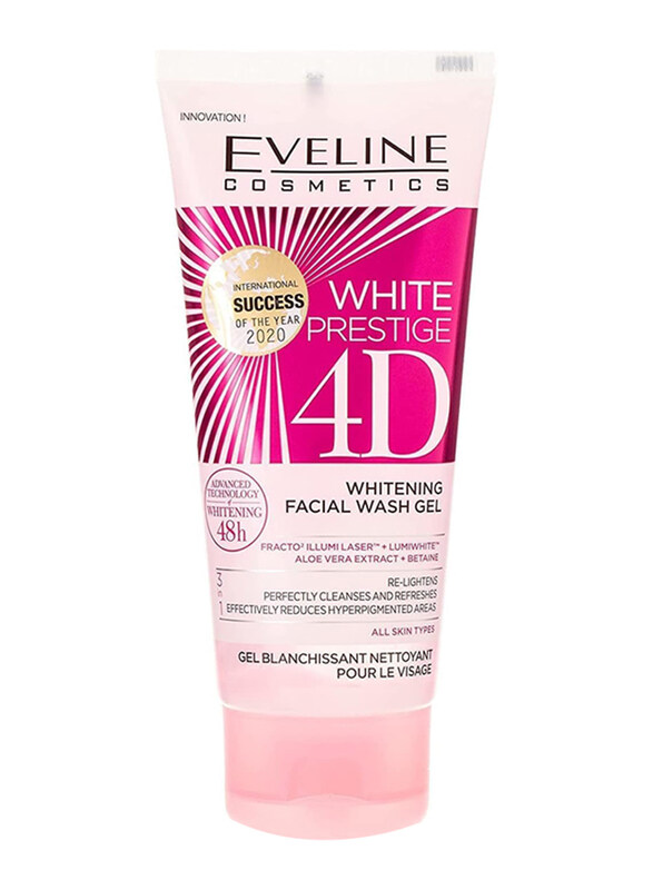 

Eveline Cosmetics White Prestige 4D Whitening Facial Wash Gel, 100ml