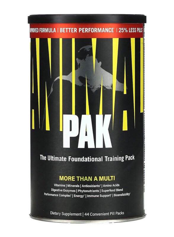 

Universal Nutrition Animal Pak The Ultimate Foundational Training Pack Dietary Supplement, 44 Capsules, Unflavoured