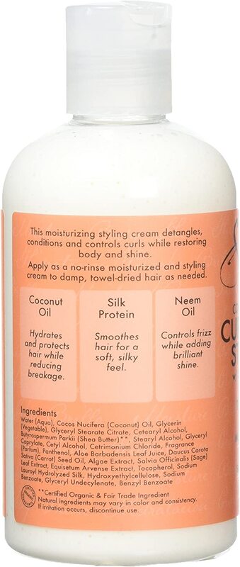 Shea Moisture Coconut & Hibiscus Sulphate Free and Colour Safe Curl & Style Hair Styling Milk for Thick, Curly Hair, 254ml