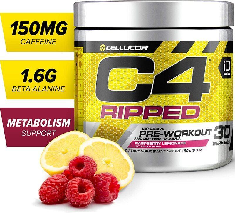 

Cellucor C4 Ripped Pre-Workout Supplement, 30 Servings, Raspberry