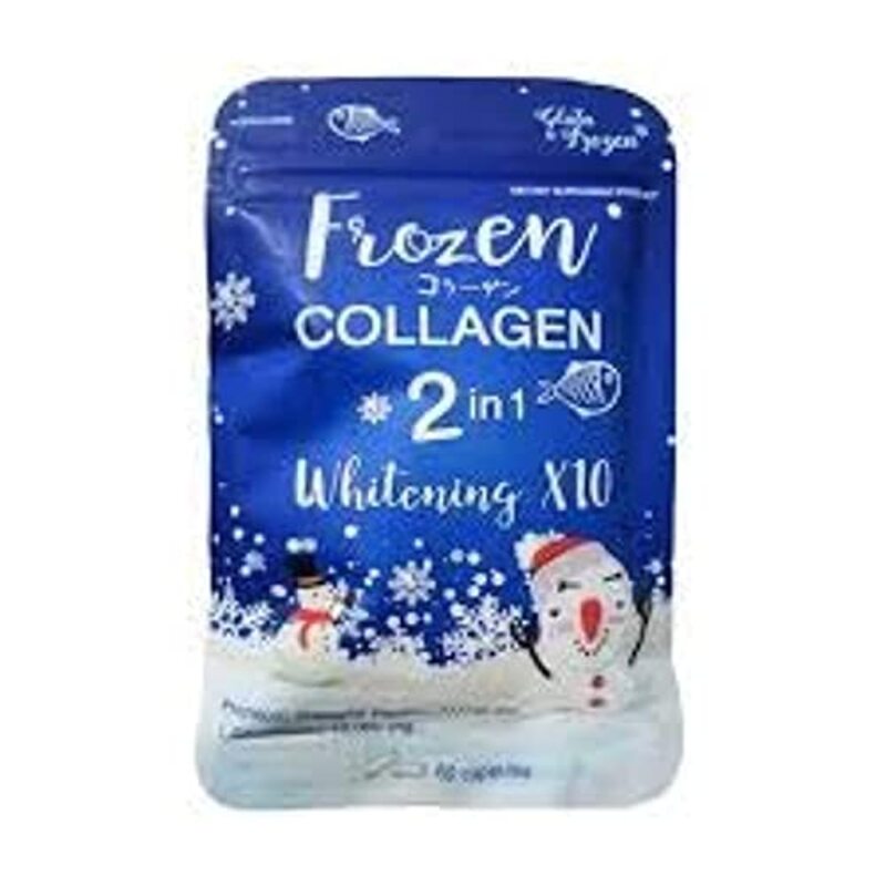 Frozen Collagen 2-in-1 Whitening X10 Glutathione, 3000mg, 60 Capsules