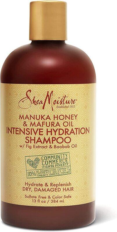 

Shea Moisture Manuka Honey And Mafura Oil Intensive Hydration Shampoo For Unisex, 384ml, White, 13 Floz for Dry Hair, 384ml