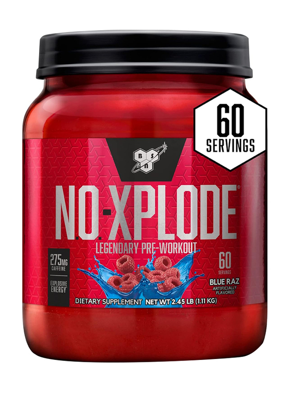 BSN N.O.-Xplode Legendary Pre Workout, 2.45 Lb, Blue Raz