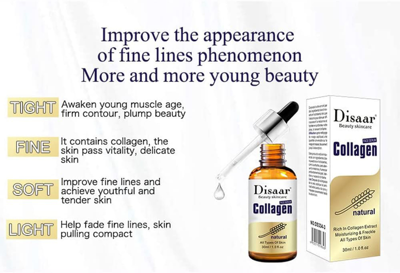 Disaar Beauty Pure Collagen Anti-Wrinkle Anti Aging Face Serum, 30ml