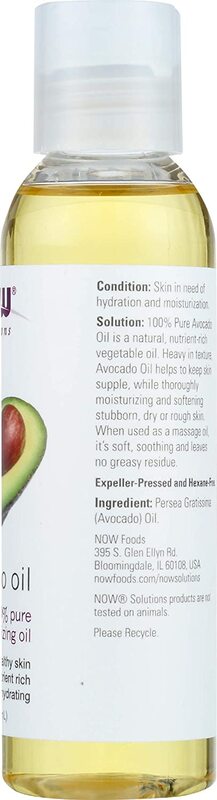 Now Foods Avocado Massage Oil, 118ml