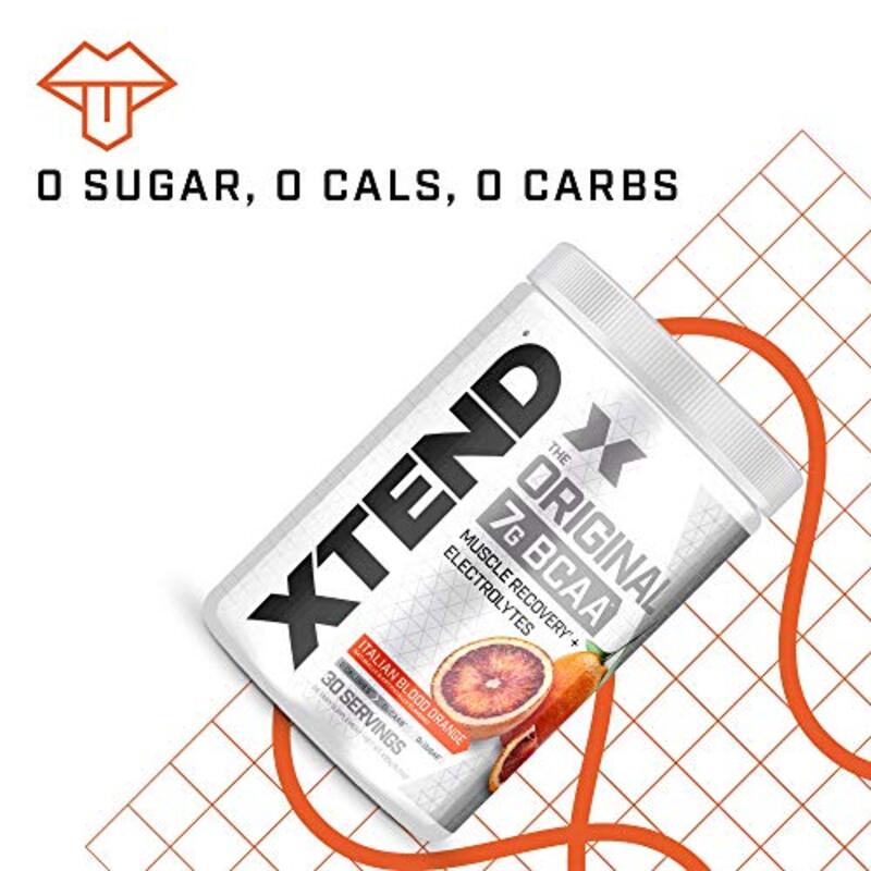 Scivation Xtend Original 7g BCAA Muscle Recovery + Electrolytes Dietary Supplement, 30 Servings, Italian Blood Orange