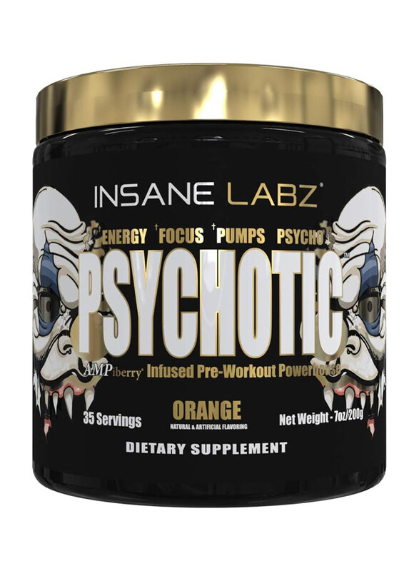 

Insane Labz Psychotic Gold Pre-Workout Powder, 200gm, Orange