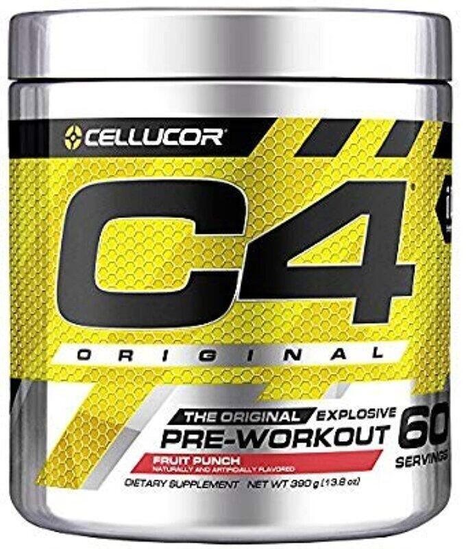 

Cellucor C4 Original Pre-Workout Supplement, 60 Servings, 390gm, Fruit Punch