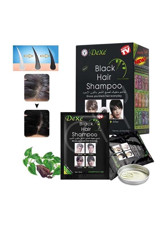 

Dexe Instant Hair Dye Shampoo for Men and Women, 250ml, Black