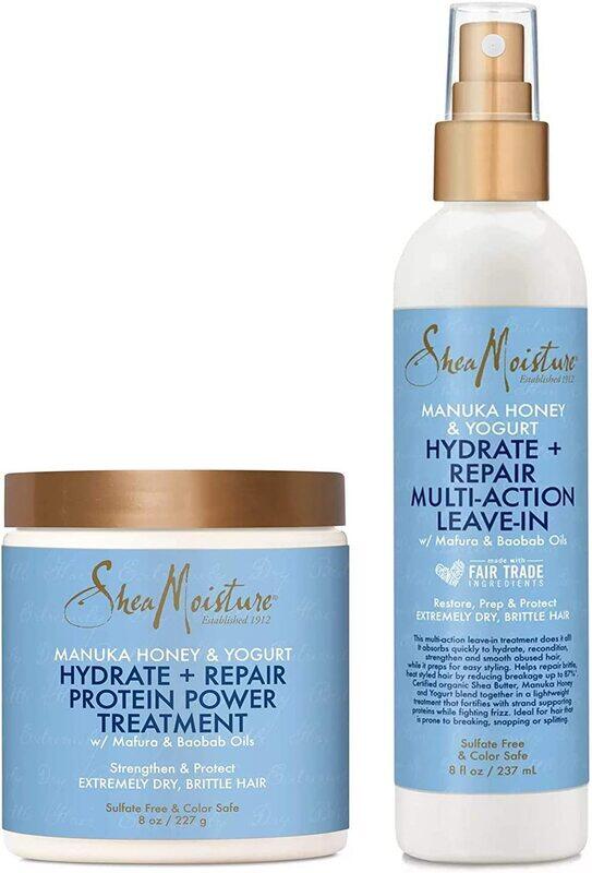 

Shea Moisture Manuka Honey & Yogurt Hydrate + Repair Combo Kit for Damaged Hair, 8oz